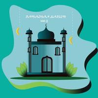 ramadan mosque template vector