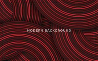 red dynamic wavy line background vector