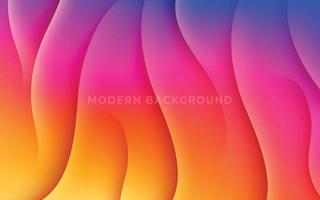 Abstract gradient colorful background with dynamic shape elements vector