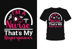 I'm a nurse typography t shirt design. vector