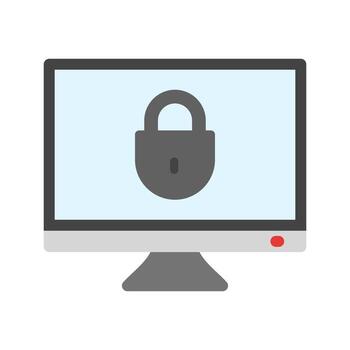 Closed Access Flat Color Icon vector