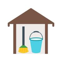 Store Room Flat Color Icon vector
