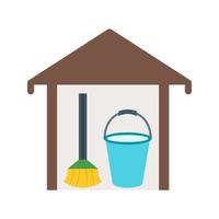 Store Room Flat Color Icon vector