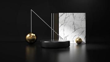 modern minimalist mockup podium display.3D illustration photo