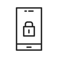 Screen lock Portrait Flat Color Icon vector