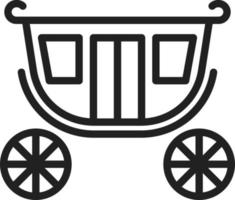 Carriage Line Icon vector