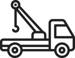 Tow Truck Line Icon vector