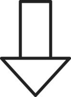 Down Arrow Line Icon vector