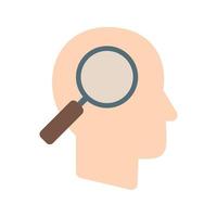 Intelligent Search Flat Color Icon vector