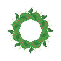 Wreath Flat Color Icon vector