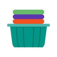 Folded Laundry Flat Color Icon vector