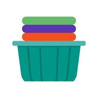 Folded Laundry Flat Color Icon vector