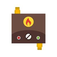 Tankless Water Heater Flat Color Icon vector