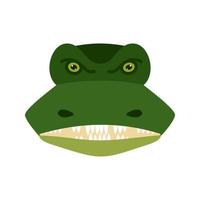 Crocodile Face Flat Color Icon vector