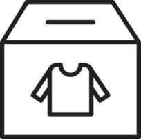 Clothing Donation Box Flat Color Icon vector