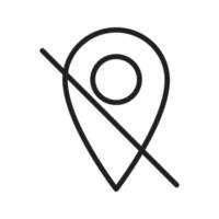 Location Disable Flat Color Icon vector