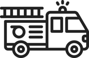 Fire Engine Line Icon vector