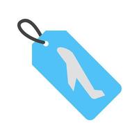 Luggage Tag Flat Color Icon vector