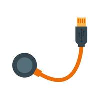 USB Charger Flat Color Icon vector