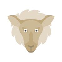 Lamb Face Flat Color Icon vector