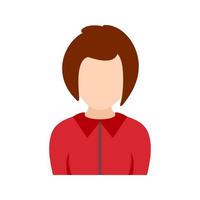 Working Lady Flat Color Icon vector