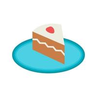 Cream Cake Flat Color Icon vector