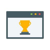 Web Award Flat Color Icon vector