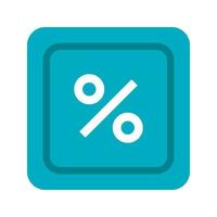 Percentage Symbol Flat Color Icon vector