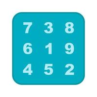 Number Theory Flat Color Icon vector