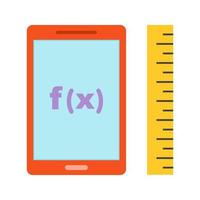 Solve Function Flat Color Icon vector