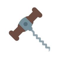 Corkscrew Flat Color Icon vector