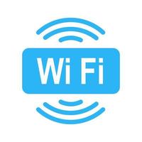 icono de color plano de señal wifi vector