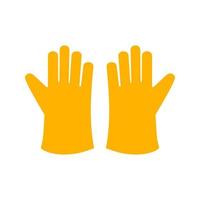 Cleaning Gloves Flat Color Icon vector