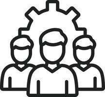 Management Team Line Icon vector