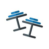 Cuff Links Flat Color Icon vector