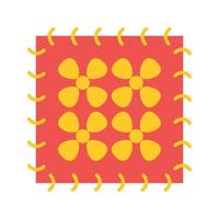 Embroidered Pattern Flat Color Icon vector