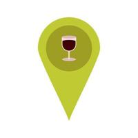 Bar Location Flat Color Icon vector