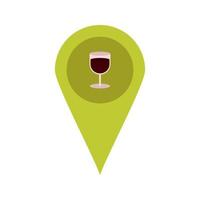 Bar Location Flat Color Icon vector