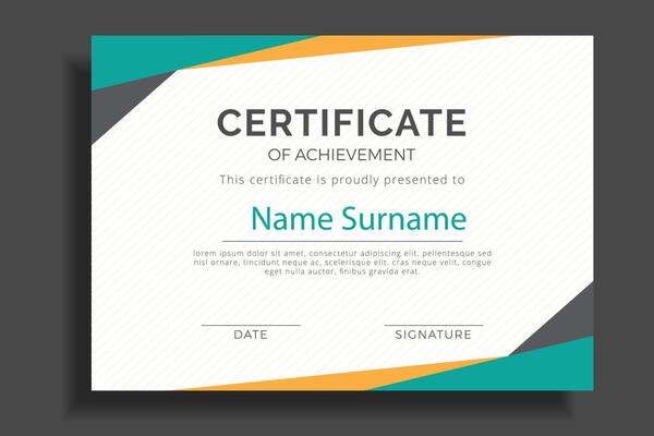 certificate of achievement template vector