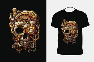 skull vector emblem t-shirt design