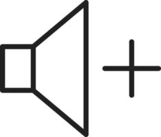Volume Up Line Icon vector