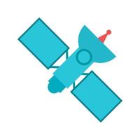 Satellite I Flat Color Icon vector