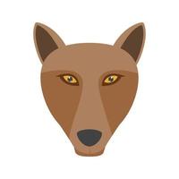 Fox Face Flat Color Icon vector