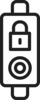 Tracker Remote Line Icon vector