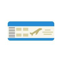 Plane Tickets Flat Color Icon vector