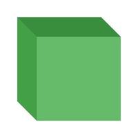 icono de cubo de color plano vector