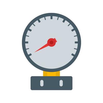 Pressure Gauge Flat Color Icon