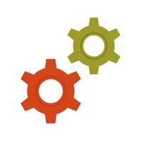 Cog Wheels Flat Color Icon vector