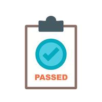 QC Passed Flat Color Icon vector