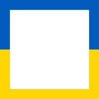 Vector flag of Ukraine with square place for quote text. Accurate dimensions and official colors. Symbol of patriotism and freedom for story social media. This file is suitable for digital editing